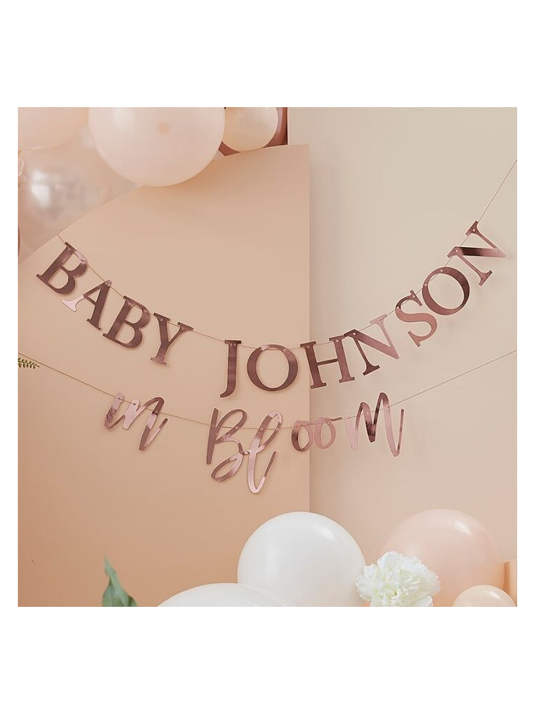 Ginger Ray BL-115 Floral Baby Shower Guirlande main product photo