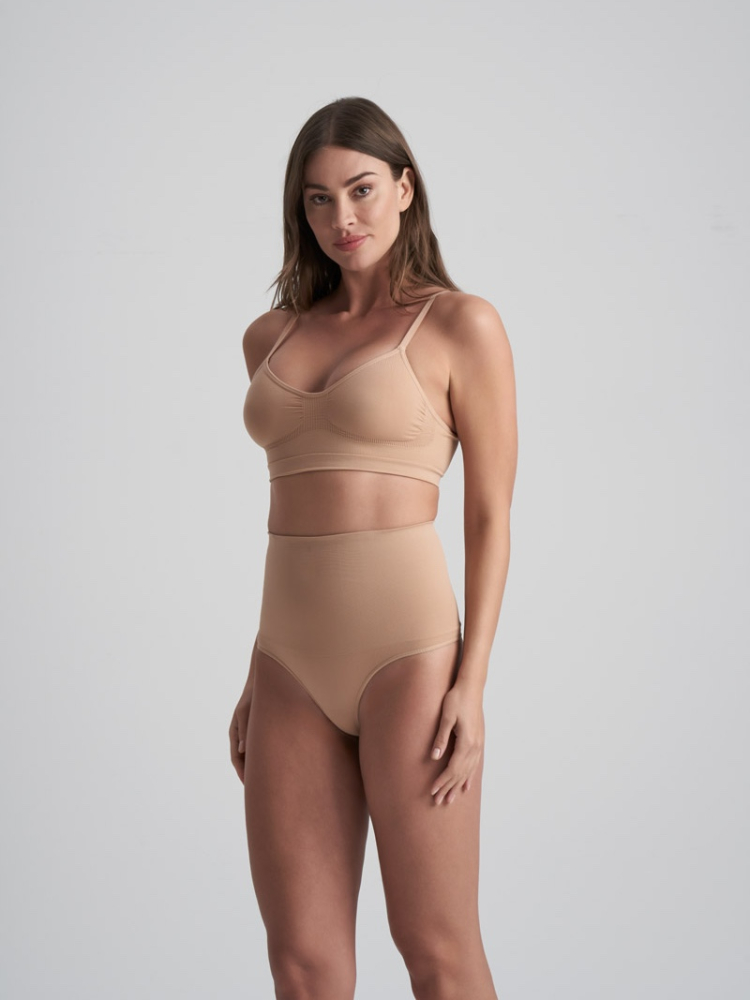 BYE BRA Seamless Culotte Taille Haute Beige main product photo