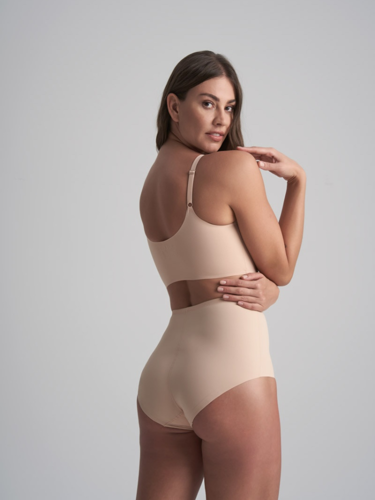 BYE BRA Sculpting Culotte Taille Moyenne Beige main product photo