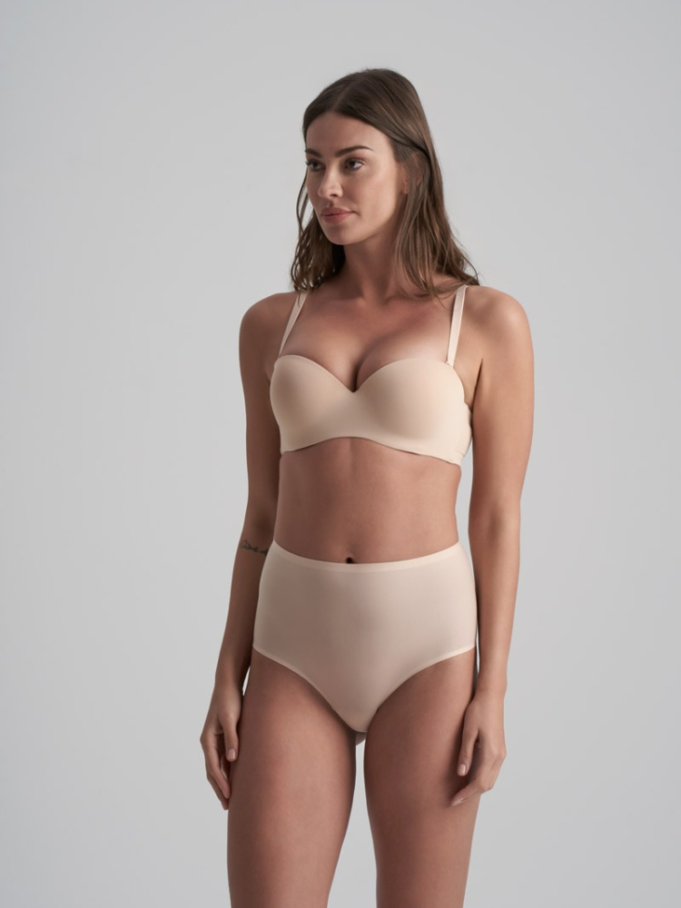 BYE BRA Uni Stretch Culotte Haute Beige (Taille unique) main product photo