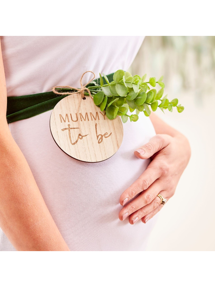 Ginger Ray BAB-122 Botanical Baby Ceinture en Velours main product photo