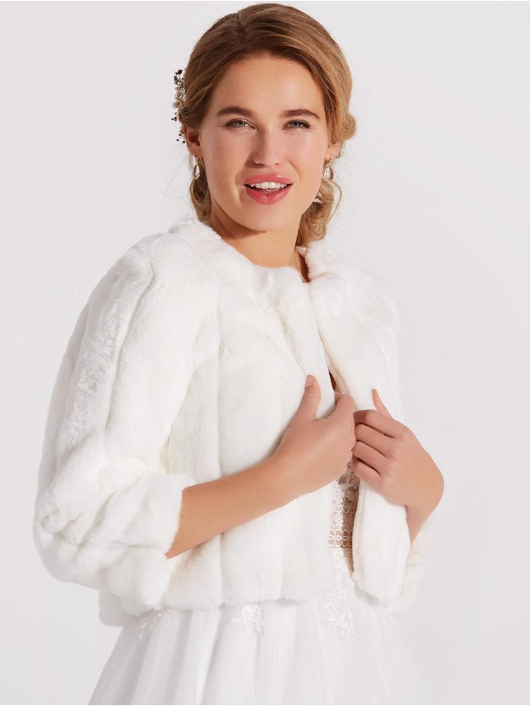 LILLY 09-3186-CR Boléro Fausse Fourrure main product photo