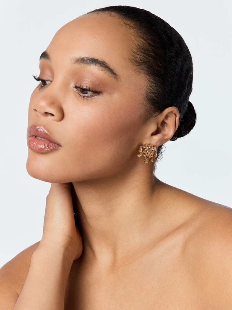 Poirier JE-75212 Boucles d'oreilles dorées main product photo