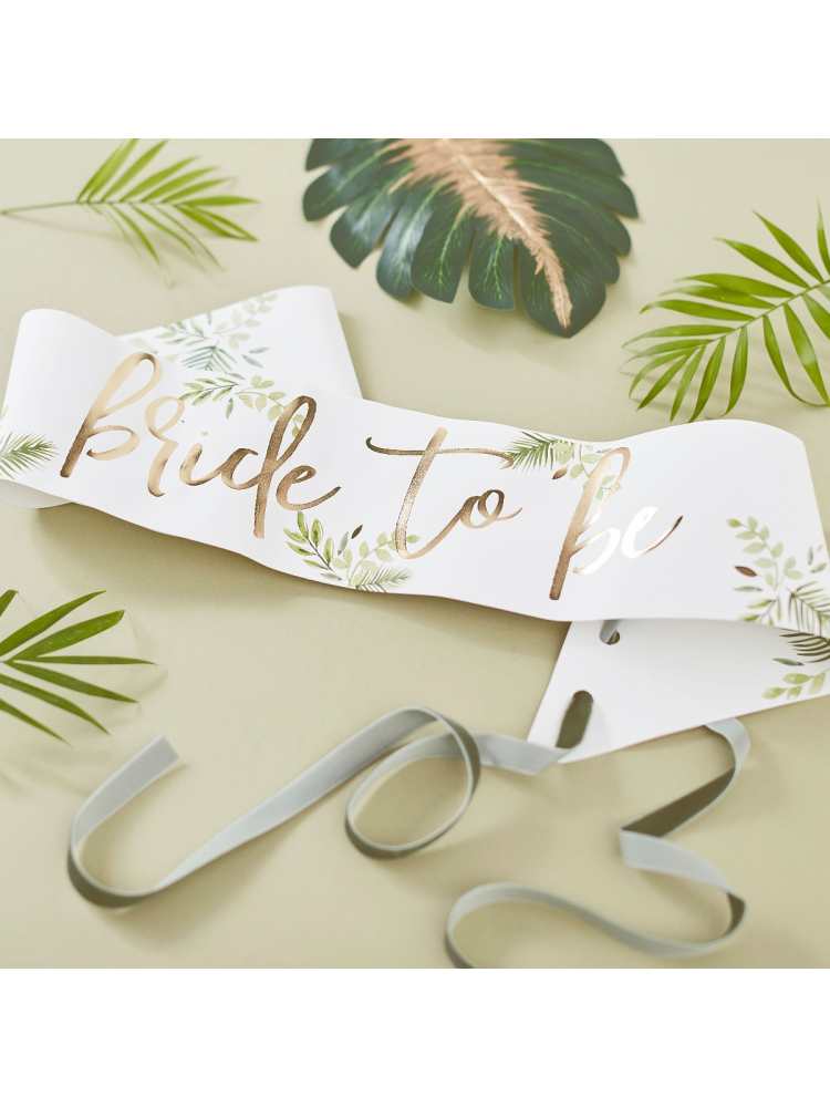 Ginger Ray BS-424 Botanical Hen Bride to Be Ceinture main product photo