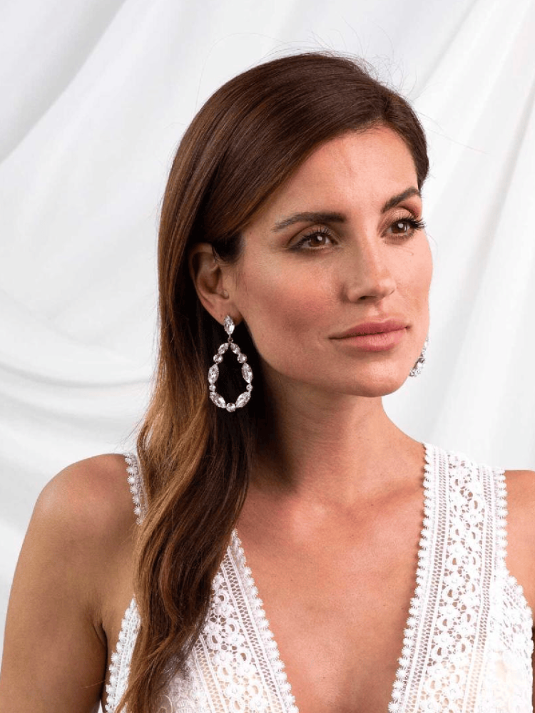 Abrazi Jane Swarovski Boucle d'Oreille Argent main product photo