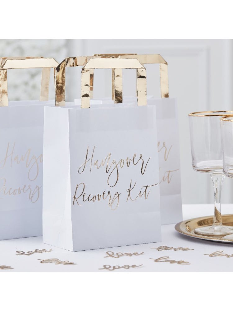 Ginger Ray GO-145 Gold Wedding Hangover Recovery Kit Sacs main product photo