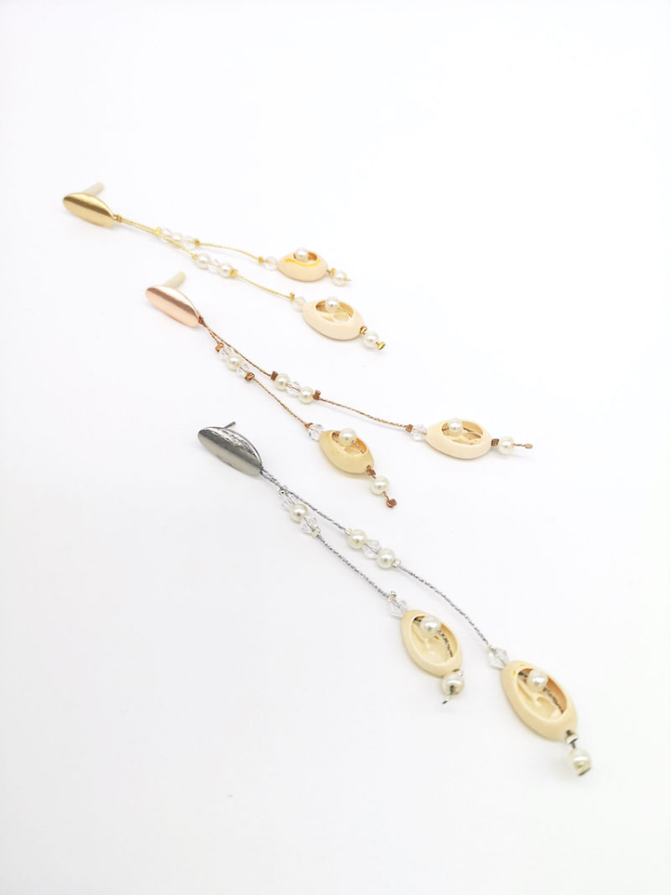 Forever & Eva O202L Boucle d'oreille longue Shell main product photo