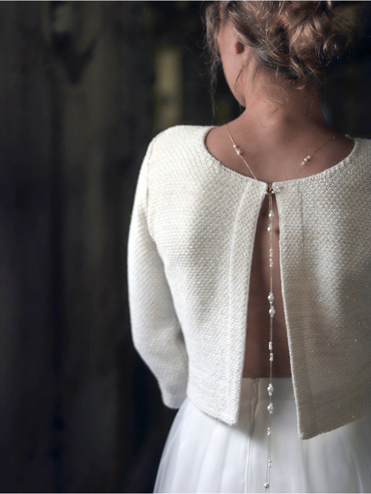 Forever & Eva P5310G Manteau de Mariée Lurex Or main product photo