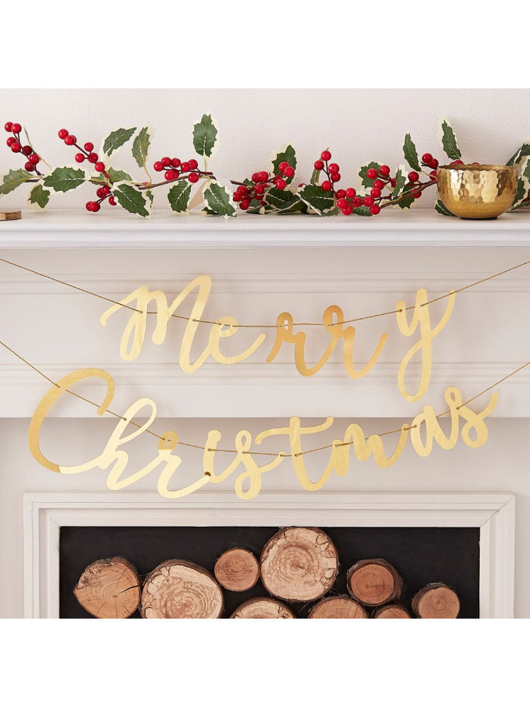 Ginger Ray TRAD-311 Traditional Touches Merry Christmas Guirlande main product photo