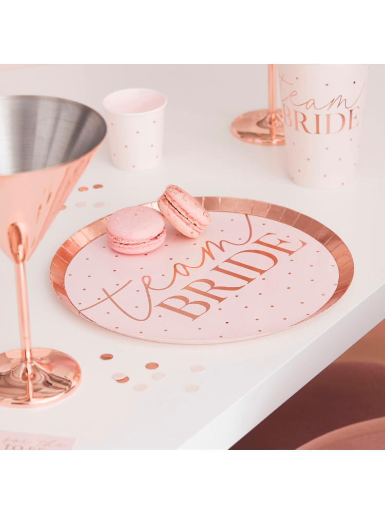 Ginger Ray HN-824 Blush Hen Assiettes main product photo