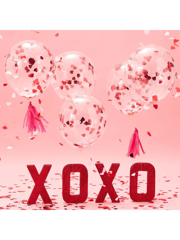 Ginger Ray VA-906 Be My Valentine Ballons Confettis main product photo