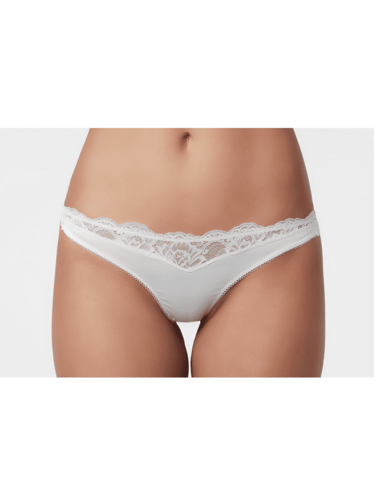 Poirier 15-910 String Ivoire Dentelle Satin main product photo