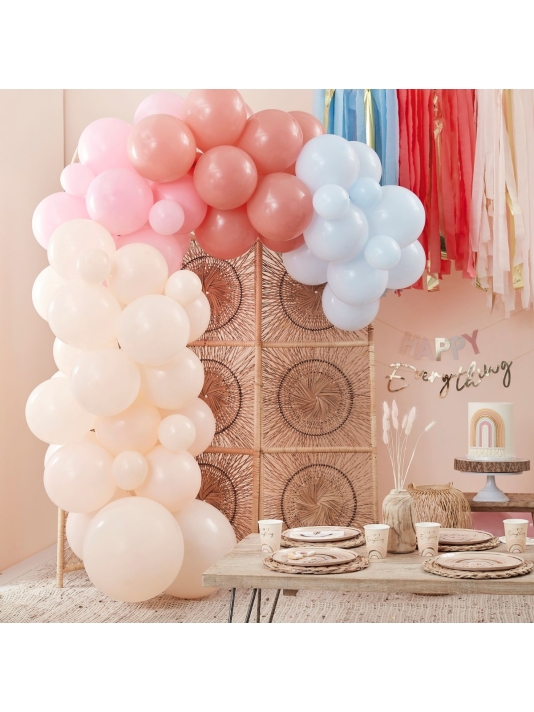 Ginger Ray HAP-100 Happy Everything Muted Pastels Arche de ballons main product photo