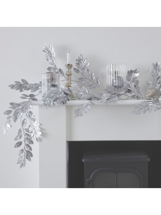 Ginger Ray SIL-418 Silver Glitter Décoration Branche Argent main product photo