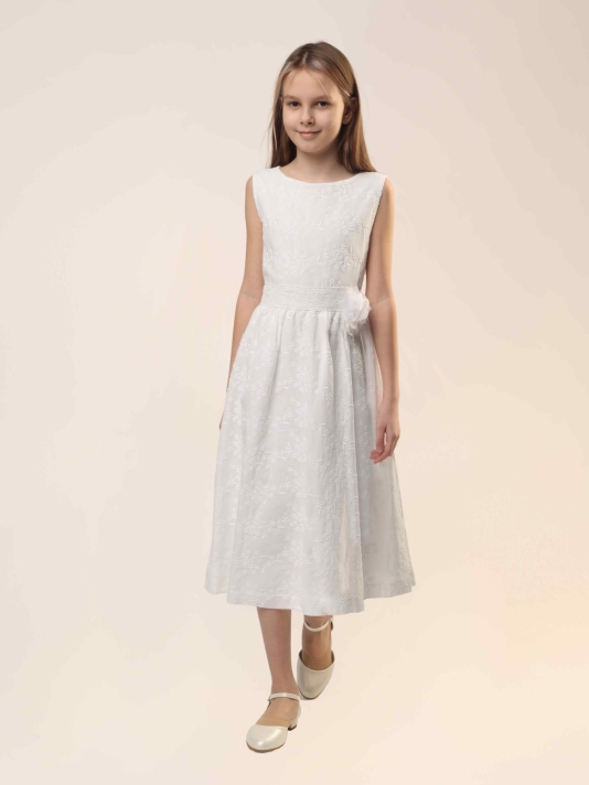 Miolilou Greta Robe de Communion Blanche main product photo