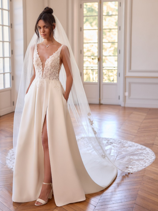 Bianco Evento S550 – Voile ivoire en tulle, 350 cm main product photo