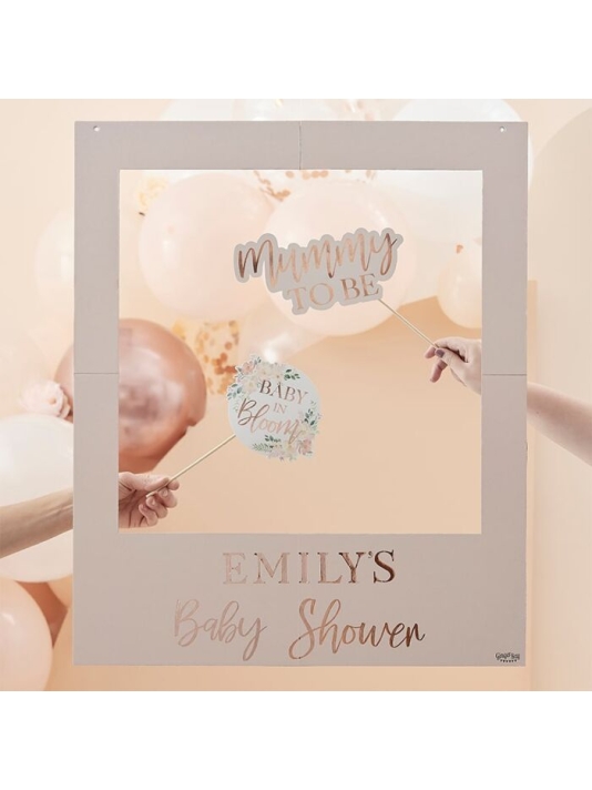Ginger Ray BL-113 Floral Baby Shower Cadre De Cabine Photo main product photo