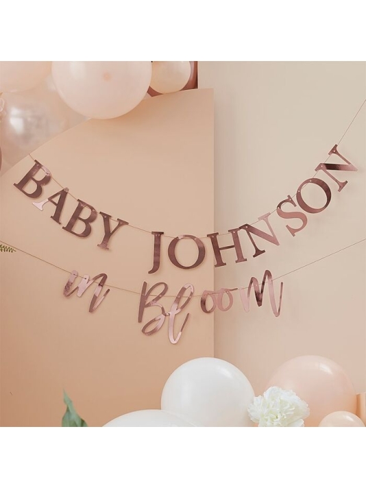 Ginger Ray BL-115 Floral Baby Shower Guirlande main product photo