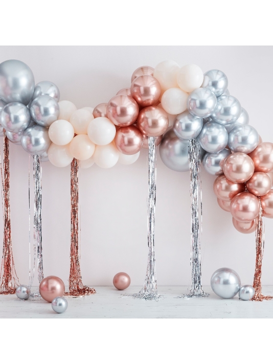 Ginger Ray MIX-407 Mix It Up Metallic & Cream Arche de ballons main product photo