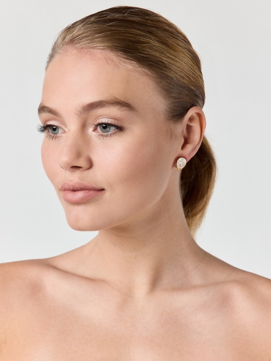 Poirier JE-75230 Boucles d'oreilles dorées main product photo