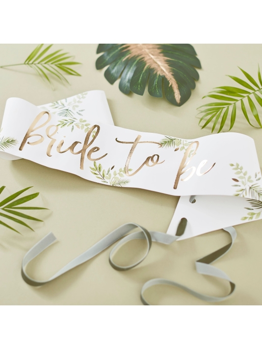 Ginger Ray BS-424 Botanical Hen Bride to Be Ceinture main product photo