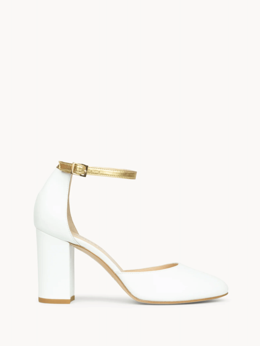 Content Amber Chaussure Mariage Blanc Or main product photo