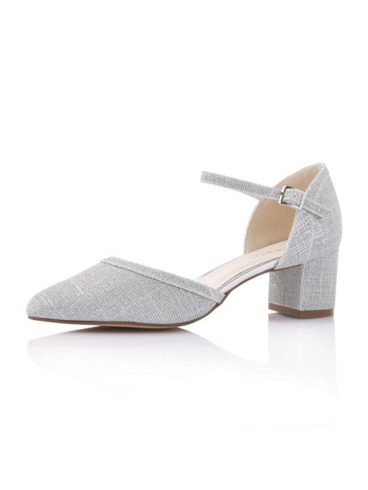 Rainbow Club Paisly Argent Métallique Chaussures Mariage main product photo