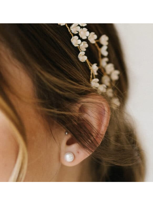 Sally Jane Bridal Mother of Pearl Earrings Gold main product photo